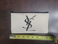 Brand New Yves Saint Laurent Beige Canvas Cosmetic Bag picture