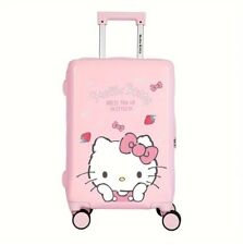 Sanrio Hello Kitty Officially Licensed Suitcase Roller Travel Luggage Pink 2024 picture