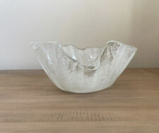 Vintage Iwata Toshichi Japan Asian Art Hand Blown Glass Sculpture Bowl MCM picture