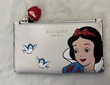 Disney X Kate Spade Snow White Small Slim Bifold Wallet w/ Charm - Brand New picture