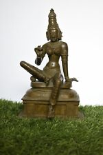 12.5 Inches Bronze Goddess Parvati Statue Figurine Hand Carved Collectible Idol picture