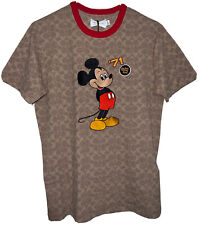 New Disney Parks Coach Signature Mickey Mouse T-Shirt Top Unisex Size XS picture