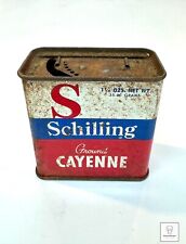 Vintage McCormick Schilling Ground Cayenne Spice Tin San Francisco Baltimore Red picture