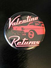 Valentino Returns Metal Button Pinback Colorful Old Vintage Car Black Pink White picture