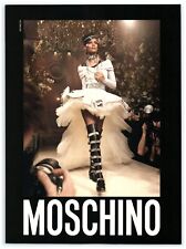 2018 Moschino Print Ad, Liya Kebede S/S White Couture Dress Runway Knee Boots picture