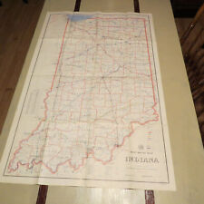 Vtg INDIANA Post Route Map 9/15/1953, Published P G Summerfield Large Size NICE picture