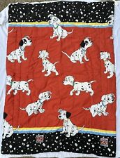 Vintage 1990’s Disney 101 Dalmations Twin Size Comforter Blanket 62” X 86” picture
