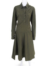 Jil Sander Navy Womens Tented Green Shirtdress Size 4 13459112 picture