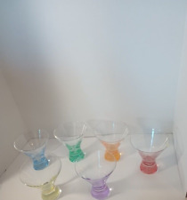 Set Of 6 Color Hue Style Of Martini Glasses 4.5 