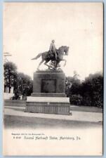 1905 GENERAL HARTRANFT STATUE HARRISBURG PA ROTOGRAPH ANTIQUE POSTCARD picture