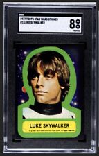 1977 Topps Star Wars Stickers  # 1 Luke Skywalker  SGC 8 Nice  Low Pop picture