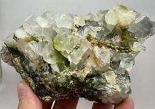 780 Gr Extremely Beautiful Green Epidote Crystals On/Inside Quartz Crystals @Pak picture