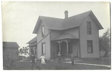  Postcard  RPPC Farmhouse with family Hicksville 1911 picture