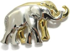 Lauren Conrad Silver And Gold Elephants Brooch Pin Marked LC picture