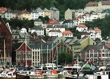 HANDCRAFTED CONTINENTAL SIZE POSTCARD BERGEN NORWAY picture