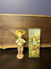 Vintage Avon 1976 Catch-A-Fish decanter boy with fishing pole and Original Box picture