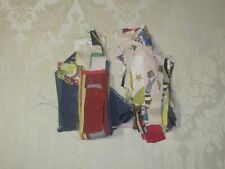 Vintage Silk Hermes Ties Scarves Fabric Scraps Labels for Projects Lot 95pcs picture