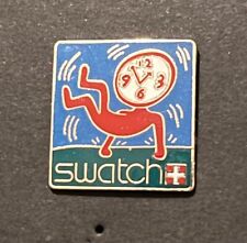 Rare 1986 Keith Haring Pin's Swatch SILVER  picture