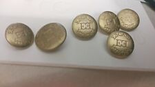 Escada Button Lot of 6  gold tone metal Germany picture