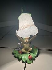 Disney Vintage Tinker bell Desk Table Tulip Lamp No Issues Wings Intact Working picture