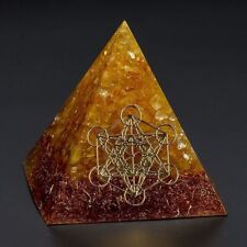 2.4in Amethyst Crystal Sphere Orgonite Pyramid Chakra Energy Orgone Stone NEW picture
