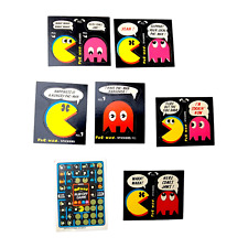 LOT Vintage Fleer Pac-Man Stickers & Rub Off Game Midway Retro Arcade 1980 picture
