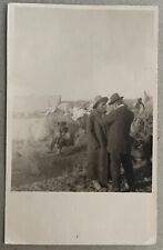 RPPC Men in Suits on Camp Brush Real Photo Postcard Taholah Washington picture