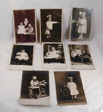 8 Antique Azo Cyko & Solio Real Photo Post Cards Young Children & Babies PA picture