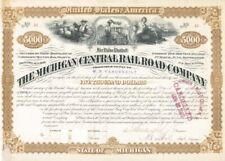 Cornelius Vanderbilt - Michigan Central Railroad - Bond - Autographed Stocks & B picture