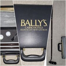 Vintage Bally's Casino Hotels Pro Grip Putter In Case With 2 Golf Balls Rare picture