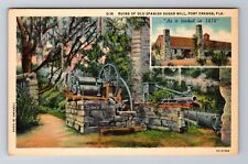 Port Orange FL-Florida, Ruins Of Old Spanish Sugar Mill, Vintage Postcard picture