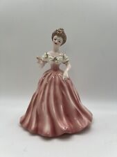 Florence Ceramics Pasadena Semi-Porcelain Lavon Figurine Pink Dress 8.5” RARE picture