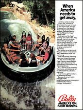 1983 Bally's Six Flags Water Raft Ride amusement retro photo print ad ads72 picture