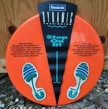 Vintage Reebok Dynamic Cushioning Step on It Rare 1990s Round Sign Orange Shoes picture