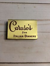 Matchbook Caruso's Fine Italian Dinners Washington State Complete Match Box picture