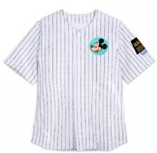 Disney Mickey Mouse Cartoon Pals Baseball Jersey Pinstripe Adult XL NWT picture