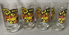 VTG Bally Midway Pac-Man Beer Mug Set of 4 Mugs 1982 picture