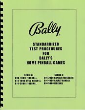BALLY GALAXY RANGER TEST PROCEDURES FOR BALLY'S HOME MODEL PINBALL GAMES picture