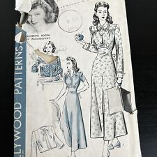 Vintage 1940s Hollywood 1028 Katherine Booth Nightgown Bed Jacket Sewing Pattern picture