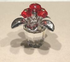 Swarovski Crystal/Silver Poinsettia Flower Pot (No Box) picture