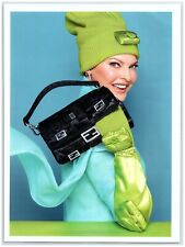 2022 Fendi Multipocket Baguette Bag Print Ad, Linda Evangelista Smile Winterwear picture