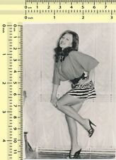 Leggy Woman Pose Heels Female Lady Fashionable Portrait vintage photo original picture
