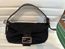 Fendi Black Baguette Cloth Handbag picture