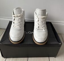 Dolce & Gabbana Men’s White Leather High Top Sneakers picture