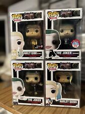 Funko Pop Harley Quinn & The Joker Set Of 4 147 Grenade NYCC Ex Pops From 2016 picture