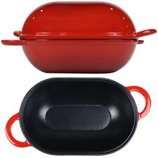 Crucible Cookware Enameled Cast Iron Bread Pan w/ Lid – Oven Safe 12