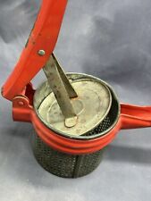 Vintage Red Potato Ricer Masher Kitchen Juicer Strainer picture