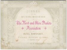 1886 Boot Shoe Dealer Dinner Hotel Nantasket Massachusetts Invitation Fashion picture
