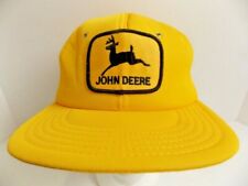 Vintage John Deere Rare Yellow Snap-back Victory Caps Trucker Hat Cap Canada EUC picture