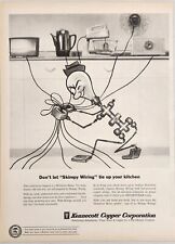 1959 Print Ad Kennecot Copper Don't Let Skimpy Writing Ruin Kitchen Character picture
